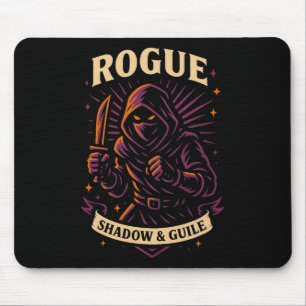 Rpg-Spieler Schurke D20-Würfel Nerdy-Geek-Männer F Mousepad
