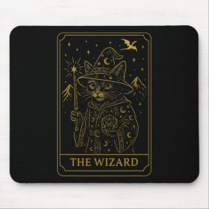 Rpg-Spieler-Zauberer-D20-Würfel-Nerdy-Geek-Katze-M Mousepad
