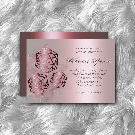 RPG-Splash | Red Sheen Fantasy Tabletop Gamer Dice Einladung