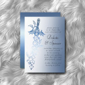 RPG Sword Luxe | Blue Sheen Fantasy Tabletop Gamer Einladung