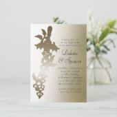 RPG Sword Luxe | Gold Sheen Fantasy Tabletop Gamer Einladung (Stehend Vorderseite)