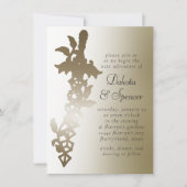 RPG Sword Luxe | Gold Sheen Fantasy Tabletop Gamer Einladung (Vorderseite)