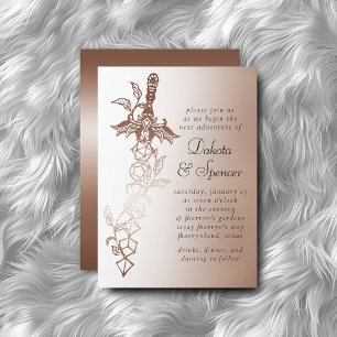 RPG Sword Luxe   Kupfer Fantasy Tabletop PnP Gamer Einladung