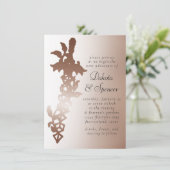 RPG Sword Luxe | Kupfer Fantasy Tabletop PnP Gamer Einladung (Stehend Vorderseite)