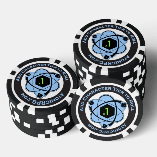 RPG-System +1 Player-Token Pokerchips (Stapel)