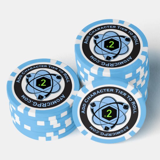 RPG-System +2 Player-Token Pokerchips (Stapel)