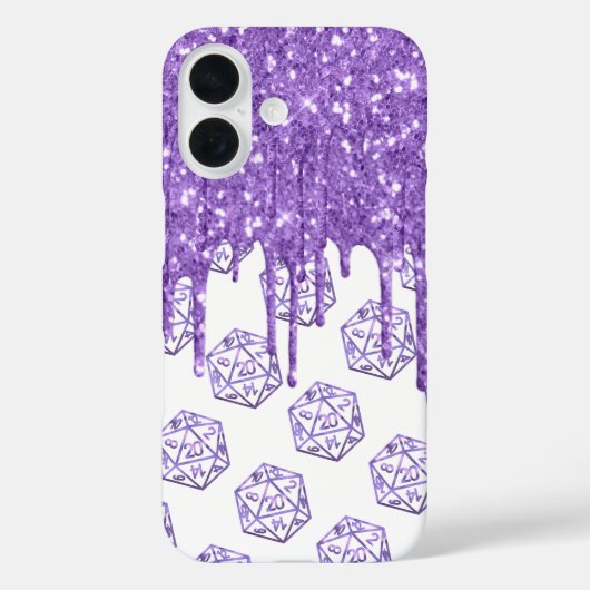 RPG-Tropfen | Lila Fantasy Tabletop Roleplayer Dic Case-Mate iPhone Hülle (Rückseite)