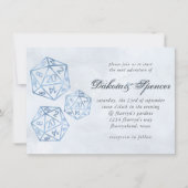 RPG Wird Blue Smoke Tabop Role Player Dice Einladung (Vorderseite)