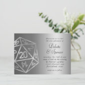 RPG Wird Retro Sheen Tabop Role Player Dice Einladung (Stehend Vorderseite)