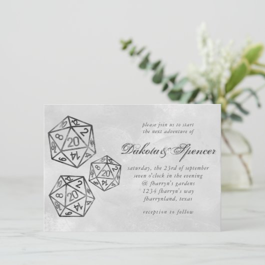 RPG Wird Retro Smoke Sheen Tabop Role Player Einladung (Stehend Vorderseite)