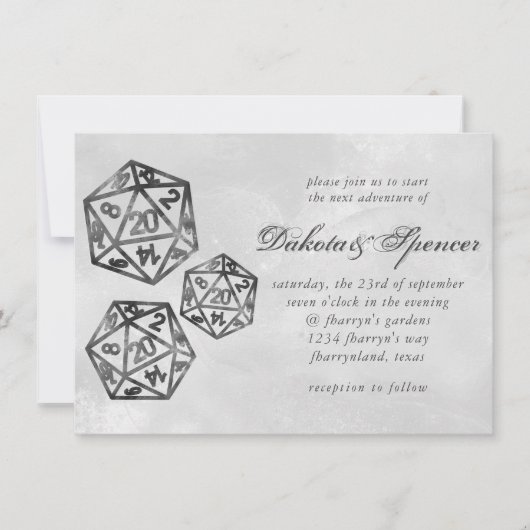 RPG Wird Retro Smoke Sheen Tabop Role Player Einladung (Vorderseite)