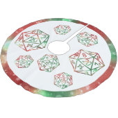 RPG Wird XMAS Fantasy Tabletten Gamer Dice Polyester Weihnachtsbaumdecke (Schrägansicht)