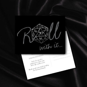 RPG-Würfel   Änderung des Datums für Fantasy-Tisch Postkarte