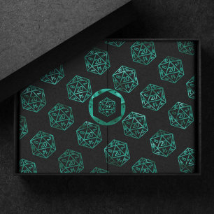 RPG Würfel   Emerald Fantasy Tabletop Retro Gamer Seidenpapier