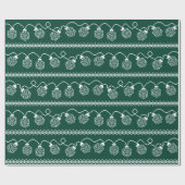 RPG-Würfel | Green Retro Tabletop Player Geschenkpapier (Flach)