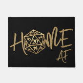RPG Zuhause AF | Gold Fantasy Tabletop Gamer Willk Fußmatte (Vorderseite)