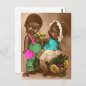 RPPC-adorable schwarze Puppen der 20er Jahre in Li Postkarte (Vorne/Hinten)