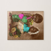 RPPC-adorable schwarze Puppen der 20er Jahre in Li Puzzle (Horizontal)