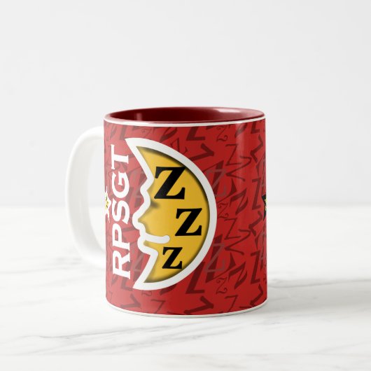 RPSGT POLYSOMNOGRAPHY SCHLAF-TASSE durch Zweifarbige Tasse (Vorderseite Links)