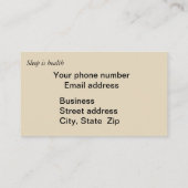 RPSGT SCHLAF POLYSOMNOGRAPHY durch Slipperywindow Visitenkarte (Rückseite)