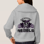RR 04 | Grunge Rebel Logo Kids Grau Hoodie (Rückseite)
