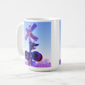 RR Bahnübergang lila Kaffeetasse (Vorderseite Links)