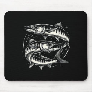 Rrakuda Fisch Grafik Design für Frauen und Männer Mousepad