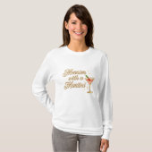 rrier with a Martini – Festive Cocktail Typography T-Shirt (Vorne ganz)
