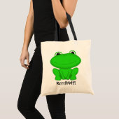 Rrrribbit! Grünes Froggie Tragetasche (Vorderseite (Produkt))
