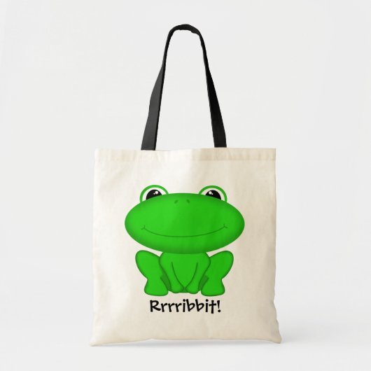 Rrrribbit! Grünes Froggie Tragetasche (Vorne)