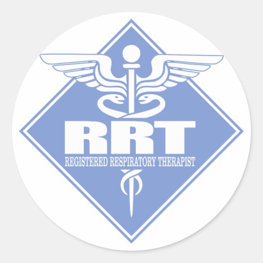 RRT Registrierter Atemtherapeut Runder Aufkleber (Vorderseite)