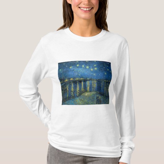 Rry Night Over the Rhone von Vincent van Gogh T-Shirt (Vorderseite)
