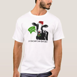 Rry Weihnachten MOO! Lustige Feiertags-Kuh in der T-Shirt