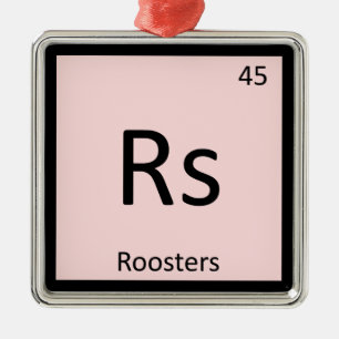 Rs - Chemie Periodensystems Element der Hähne Silbernes Ornament