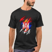 Rs Srb Srbija Serbische Flagge Serbien T-Shirt (Vorderseite)