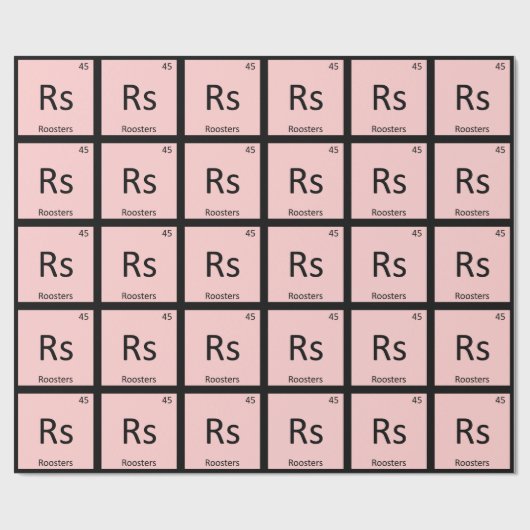 Rs - Stammchemie Periodisches Tabellenelement Geschenkpapier (Flach)