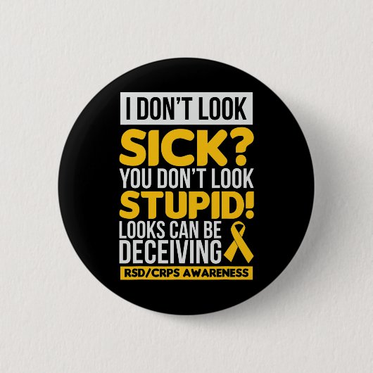 Rsd Awareness Crps Awareness-Geschenk Button (Vorderseite)
