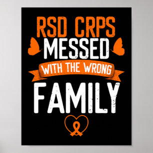 Rsd Crps aus falscher Familie Orange Ribbon Awaren Poster