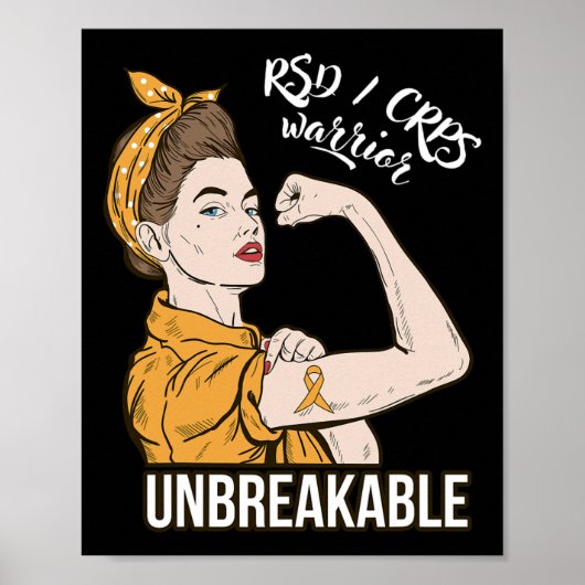 Rsd Crps Awareness Crps Warrior Unzerbrechliches T Poster (Vorne)