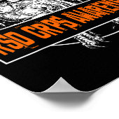 RSD CRPS Awareness Dinosaurier Orange Ribbon Poster (Ecke)