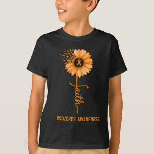 RSD CRPS Awareness Faith Daisy Blume Ribbon T-Shirt