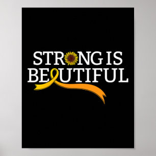 RSD CRPS Awareness Novelty Orange Ribbon Sonnenblu Poster