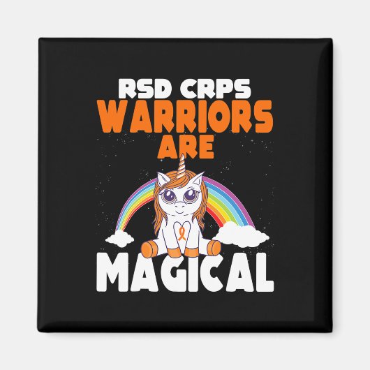 RSD CRPS Awareness Orange Ribbon Niedlich Magic Un Magnet (Vorne)
