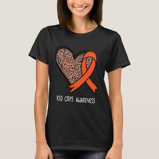 Rsd Crps Awareness Orange Ribbon T-Shirt (Vorderseite)