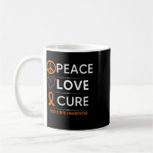 Rsd Crps Awareness Peace Liebe Cure Fighter Orange Kaffeetasse (Links)