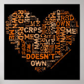 RSD/CRPS besitzt kein Herz-Poster Poster (Vorne)