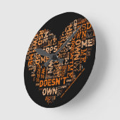 RSD/CRPS besitzt keine Herz-Uhr Runde Wanduhr (Winkel)