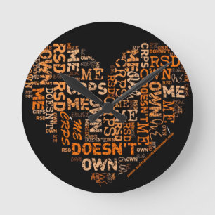 RSD/CRPS besitzt keine Herz-Uhr Runde Wanduhr
