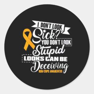Rsd Crps Bewusstsein, dass ich nicht so aussehe, a Runder Aufkleber