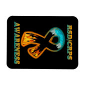 RSD/CRPS-BEWUSSTSEIN für Feuer und Eis Magnet (Horizontal)